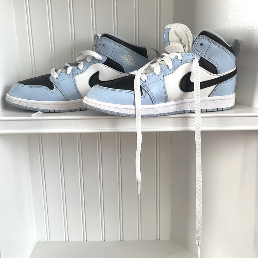 Blue Black and White Air Jordans